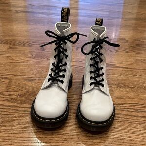 Dr. Martens White Combat Boots